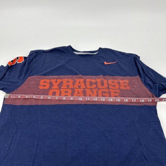 Syracuse Orange Shirt Men's L Blue Nike Regular Fit Long Sleeve Crew Neck - Picture 8 of 9